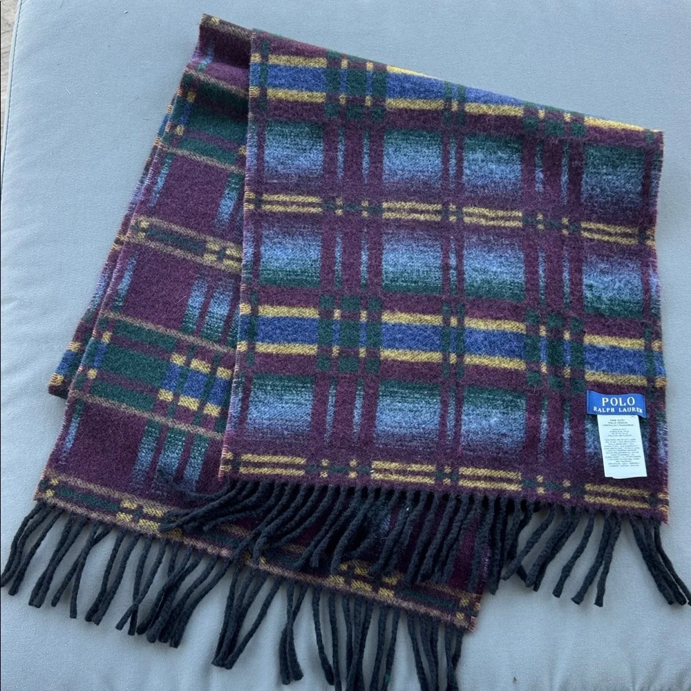 RALPH LAUREN Patterned Wool-Blend Jacquard Scarf